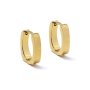 Waterproof Stainless Steel Rectangular Hoop Earrings