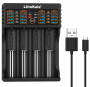 Smart 4 Slot Battery Charger For 18650 21700 Aa Aaa Rechargeable Batteries