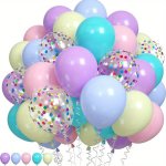 30PCS Pastel Latex Balloons Set With Confetti - Versatile Party Decoration Kit For Kids & Adults Ideal For Birthday Wedding Baby