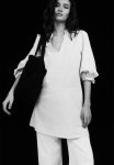 Linen-blend Dress - Natural White