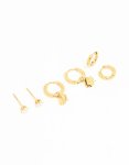 Waterproof Gold Plated Stainless Steel Clicker Hoop Earrings 24 Mm