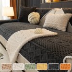 1PC Plush Sofa Slipcover Warm And Thick Sofa Cover Four Seasons General Furniture Protector Bedroom Office Living Room Home Deco