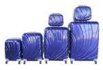 Smte 6 Suitcases Travel Trolley Luggage Set Blue With Keychain