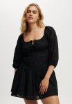 Cotton On Nellie Long Sleeve MINI Dress - Black