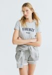 Fitted T-Shirt - Light Grey Marl Firenze