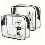 1PC Transparent Toiletries Tsa-approved Travel Bag Travel Carry Airport Aviation Accessories Compliance Bag Quart Size Make-up B