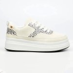 Senhora 26 Platform Animal Print Sneaker - White - 9