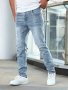 Men's Casual Medium Stretch Jeans Classic Design Denim Pants