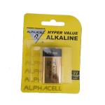 Alphacell Alkaline 9V 1PC Hyper Value Battery