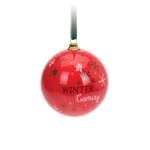 Xmas Ball Polyester 7.5CM Red - With Winter Is Coming