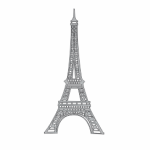 Chipboard Eiffel Tower
