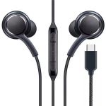 2 Pack Black In-ear Earphones With Microphone And Usb-c Port