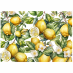 Tear Resistant Deco Print Lemon Medley
