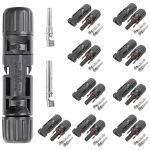 Waterproof Solar Panel Cable Connectors 10 Pairs
