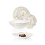 Agorar 19 Piece Dinner Set White & Gold