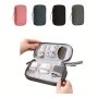 Compact Travel Tech Organizer - Durable Polyester Storage Case For Cables Power Bank & Headphones
