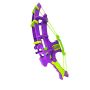 Kids Toy Bow With Foam Balls And Foam Barrel Targets - Purple