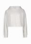 Ribbed Cropped Fleece Hoodie