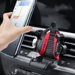 Carbon Fiber Pattern Racing Seat Shaped Car Phone Bracket Gps Bracket Support For Different Phone Models Car Air Vent Universal