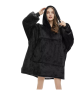 Oversize Black Blanket Hoodie