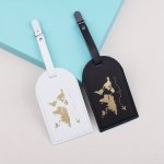 2PCS Fashion Map Pattern Travel Luggage Tag