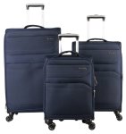 Pierre Cardin Lyon Set Of 3 Suitcases-navy - Ys Travel Bags