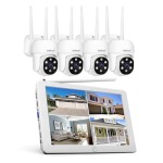 4-CHANNEL Wireless Cctv System With 10.1 Lcd Monitor & Two-way Audio New Model