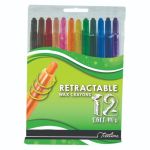 Treeline Retractable Wax Crayons 12 Pieces