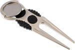 Ball Mark Repair Tool Golf Zinc Alloy Divot Fork Golf Divot Tool Foldable