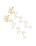 Goldair Gold Diamante Zigzag Flower Drop Earrings
