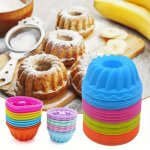 12PCS Silicone Baking Mold Set - Non-stick Heat Resistant For Cakes Muffins & Cupcakes - Easy Clean Kitchen Essentials