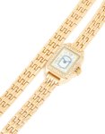 Goldair Gold Diamante MINI Double Strap Watch
