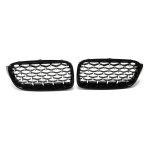 Bmw F30 3 Series Diamond Style Kidney Grille Set Silver + Black 12-19