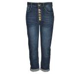 Multi Resin Shape Button Jeans - Dark Blue L