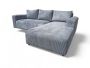 Anatolia Corduroy Grey 3 Seater L Sofa
