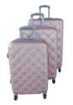 Smte 3 Piece Mooistar 29 Inch Travel Luggage Suitcase Set Rose Gold With Keychain
