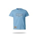 Kids T-Shirt Mesh Print - Airforce Blue - 11-12