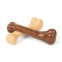 Dog Durable Bamboo Fiber Chew Toy Bone Shaped Dog Interactive Play Toy Teeth Clean Training Toy Pet Supplies