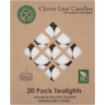 Clover White Unscented Tealight Candles 20-PACK
