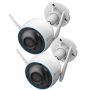 H3 3MP 2K Ai Colour Night Vision Wifi Security Camera Twin Pack