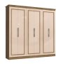 Escobar Wardrobe Double 6 Doors 3 Drawers-macadamia