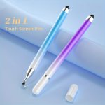 2 In 1 Touch Screen Pen For Smartphones Tablets And Ipads - Compatible With Android And Ios - No Battery Included - Plastic Body