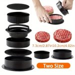 Easy-release Non-stick Burger Press - Food-grade Abs Meat Patty Maker For Perfect Burgers & Cutlets Includes Oil Paper Liners Di