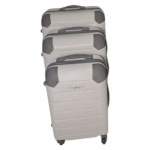Smte 3PCS Hard Shell Abs Luggage Set- White