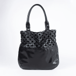 Black Rebel Tote Shoulder Bag - Black Leather