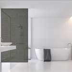 Charcoal Frosted Shower Vinyl Panel Sticker