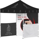 Ovation Sublimated Gazebo 2M 2M Petite Frame 2 Half-wall Skins 1 Full-wall Skin