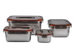 Stackr Orange Stainless Steel Storage Containers