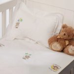 350TC Baby Cot Duvet Set With Embroidered Motif
