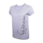 WLA176 Arctic Ice Filagree V Neck Tee - 3XL